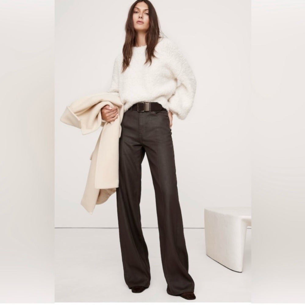 Banana Republic Brown Coated Jeans